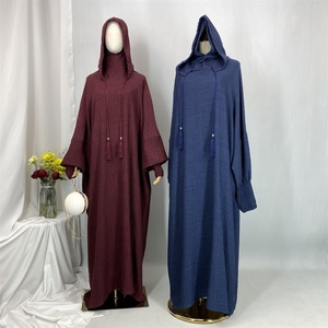 Nuevo y Popular Vestido Abaya con Capucha, Jilbab, Vestido de Oración, Puños Elásticos Plisados, Ropa Islámica Halal para Mujeres Árabes Musulmanas 6818 # - Product Image 4