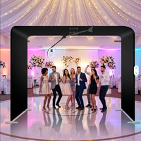 YPT 360 Photomaton suspendu en alliage d'aluminium pour 1 à 15 personnes, compatible avec plusieurs appareils (smartphones/iPad/GoPro/tablettes), Bluetooth/Wi-Fi/USB