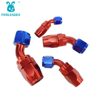 45 °   90 degrés 180 °   Pièces usinées CNC en aluminium AN4 AN6 AN8 AN10 AN12, raccord femelle pivotant pour tuyau de carburant et d'huile pour voiture