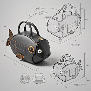 Sac Ita personnalisé en forme de poisson avec fenêtre de visualisation, impression multicolore, thème océanique d'anime, sac Ita pour l'affichage de badges - Product Image 5