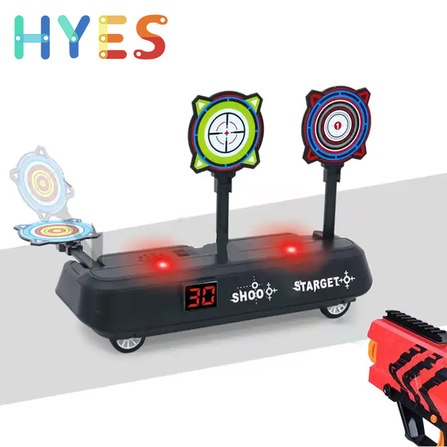 Huiye Indoor Electronic for Toy Gun Bullet Flying Target with Auto Reset & Static Modes Plastic Shooting Game for Boys