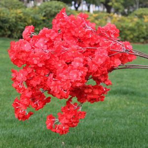 Flor de Mesa de Decoración de Boda, Seda Artificial, Ramas Blancas Puras, Flor de Cerezo para Árbol, 1 Unidad - Product Image 4