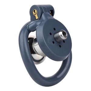 Cage de chasteté pour pénis masculin Ceinture de chasteté avec cadenas de 4 tailles Anneau pénien Serrure de pénis Bondage Esclave Dispositif de chasteté masculine - Product Image 6