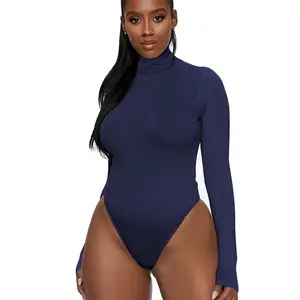 Wholesale Versatile Round Neck Solid Color Body Sculpting Bodysuit