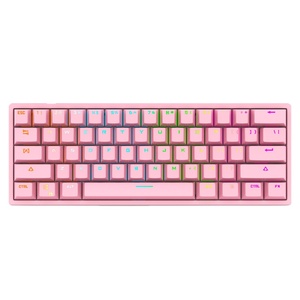 Nhà máy mini có dây 61 phím ABS Keycaps RGB 60 phần trăm đa-màu sắc Bàn phím chơi game cơ khí xách tay Ánh sáng trọng lượng bàn phím - Product Image 4