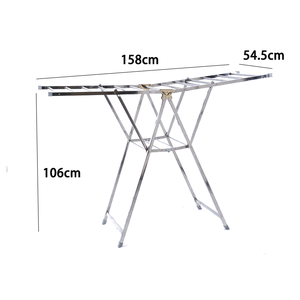 Stendibiancheria Moderno a Tre Livelli Pieghevole in Alluminio e Plastica PE Salvaspazio <span class=keywords><strong>per</strong></span> Interni/Esterni Appendiabiti <span class=keywords><strong>per</strong></span> Bagno - Product Image 3