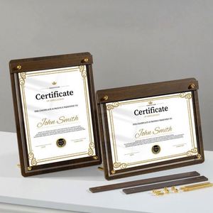 Award Certificate Solid Wood Standing <b>Frame</b> for Patents Authorization Letters Honor Certificates-Eco-Friendly Customizable - Product Image 1