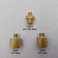 Adaptateur de montage fileté en laiton usiné CNC pour pièces de caméra, vis de conversion pour support de microphone et trépied, métal, conversion 1/4 ou 3/8