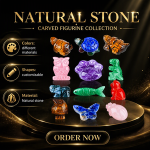 Ornamenti in Cristallo di Quarzo Rosa Naturale a Forma di Animali, <span class=keywords><strong>Pietre</strong></span> Curative, Decorazioni da Scrivania per Regali Fai-da-Te - Product Image 1