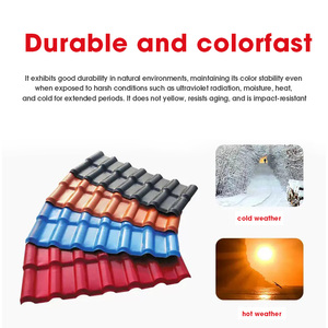 Láminas de Techo de UPVC de Larga Duración, 4 Capas, Estilo Roma, Tejas de Techo Corrugadas, Ligeras e Impermeables, Tejas de PVC para Casas - Product Image 2