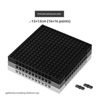 Compatible con la placa base de bloques de construcción 65803, placa inferior gruesa de 16x16, accesorios de juguete de plástico ABS, ladrillo con orificios para construir escenas.