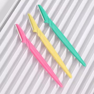 Tondeuse à sourcils en acier inoxydable, rasoir facial exfoliant portable pour femmes, option multicolore - Product Image 3