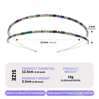 Serre-tête élégant en métal, zircon et strass pour femme - Accessoire de mode pour cheveux pour mariage et soirée