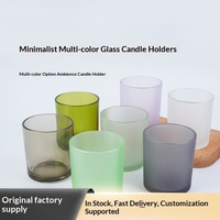 Bocaux à bougies d'aromathérapie, contenants pour bougies, coupelles diffuseurs de parfum, supports en verre multicolores minimalistes, logo personnalisé, MOQ