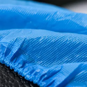 Couvre-chaussures PE bleu en plastique jetable Anti-poussière couvre-chaussures couvre-pieds couverture de consommables