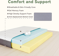 Matelas multi-couches King Size en mousse à mémoire de forme et surmatelas en latex, construction premium, garantie 15 ans