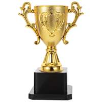 Vente en gros de trophée en résine couronne de sublimation trophée mondial en cristal d'or statue trophée en métal personnalisé