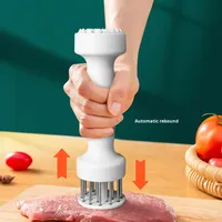 Attendrisseur de viande manuel multifonctionnel en acier inoxydable pour la maison, avec aiguilles perforantes pour la découpe et l'insertion des tendons de porc