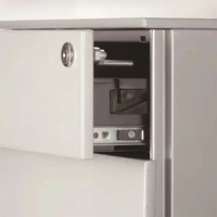 Meuble de classement vertical en métal blanc à 3 tiroirs, mobile, avec serrure à code, pour bureau moderne, atelier, entrepôt, exploration