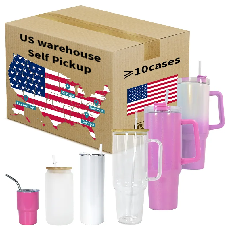 USA Warehouse Großhandel selbst abholen kostenloser Versand Karton becher und neu eingetroffen Produkte bester Preis Sublimationsbecher mit Deckel