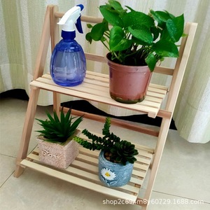 Soporte para flores de madera maciza blanca, estante de almacenamiento duradero de 4 capas para el hogar, interior, balcón, jardín, multiusos - Product Image 3