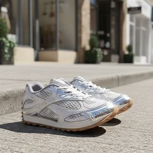 รองเท้าผ้าใบแฟชั่นคุณภาพสูง รองเท้าเดินสไตล์ยูนิเซ็กซ์ ดรอปชิปปิ้ง รองเท้าผ้าใบดีไซน์เนอร์รุ่นใหม่สำหรับผู้ชาย - Product Image 1