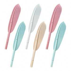 Bolígrafo de Plástico con Forma de Pluma, Personalizado con Logotipo, Elegante, Novedoso, para Regalo, Oficina o Escuela - Product Image 1