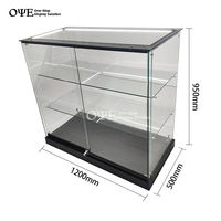 Vitrine en verre moderne avec cadre économique Extra Vision, 4 pieds, 6 pieds, pour magasins de détail, vitrines pour magasins de tabac, salles d'exposition