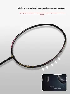 Raquette de badminton exclusive Thunder 80 5U entièrement en fibre de carbone, offensive agressive, intermédiaire, avancée - Product Image 3