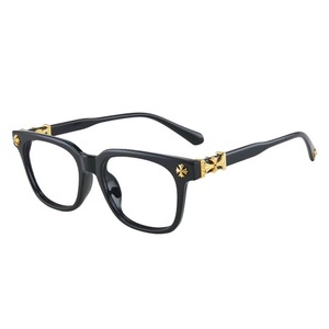 Promozione <span class=keywords><strong>Occhiali</strong></span> <span class=keywords><strong>da</strong></span> <span class=keywords><strong>Vista</strong></span> di Lusso Retrò con Montatura in Metallo, Cerniera in Metallo, Protezione UV400 e Anti <span class=keywords><strong>Luce</strong></span> <span class=keywords><strong>Blu</strong></span> per Uomo e Donna - Product Image 1
