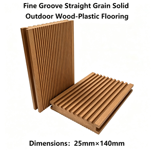Planches de terrasse extérieures en WPC <span class=keywords><strong>massif</strong></span>, grain droit, rainures fines, 140mmx25mm, étanches, longueur personnalisable, personnalisation de la couleur, commandes en gros - Product Image 3