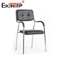 Chaise de visiteur en cuir moderne Ekintop, mobilier de bureau confortable en cuir, chaises de bureau pour salle de conférence