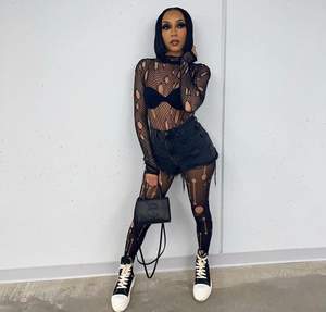 Y2k महिलाओं की ग्रीष्मकालीन कैजुअल स्किनी कटआउट पैंट के साथ रिप टाइट्स के माध्यम से रिप टाइट्स के माध्यम से देखें - Product Image 3