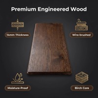 Parquet en bois de chêne 14 mm, âme en bouleau russe, multicouche, chevrons, qualité extérieure