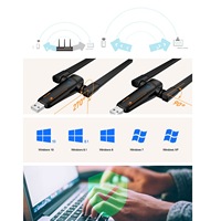 Antenas duales USB WIFI WLAN adaptador dongle Red de PC 600Mbps Alta velocidad amplio rango inalámbrico USB WIFI