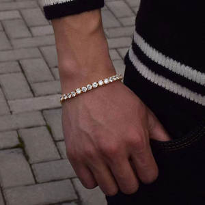 Pulsera y brazalete de moda de acero inoxidable 316L resistente al agua y al deslustre, chapado en oro de 14K y 18K, pulsera tipo tenis para mujer - Product Image 6