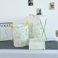 Grand panier à linge pliable en tissu imperméable et panier à vêtements sales, sac de rangement pour salle de bain