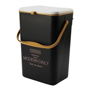 Hot Sale Home Kitchen Portable 12L Square Compost Bin With Lid, Plastic Cabinet Hanging Trash Can Dustbin