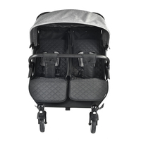 Nouveau chariot bébé pliable double 2026 avec cadre en aluminium, certifié CE CPC, haute qualité, prix usine abordable