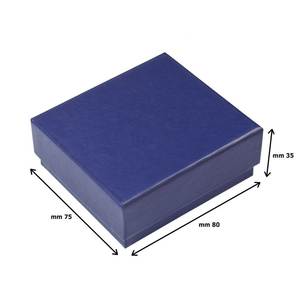 Blue Cufflinks <b>Box</b> Jewelry Organizer <b>Storage</b> Case Elegant Gift Packaging For Men's Accessories - Product Image 2