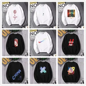 <span class=keywords><strong>Pull</strong></span> en molleton à col rond pour homme, nouvelle collection automne-hiver, en coton, coupe ample, grande taille, anti-plis, doublé - Product Image 4