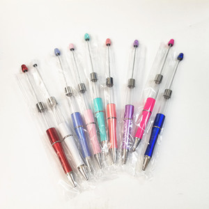 Ống Rỗng DIY Beadable Bút Số Lượng Lớn Màu Sắc Mới Màu Hồng Nhựa Hạt Bút Khoảng Trống Cho Hạt Bead Có Thể Bi Nhựa Bút - Product Image 2