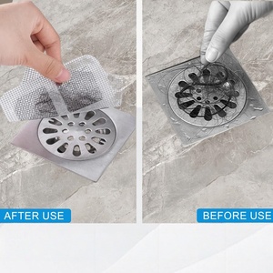 30-Pack Heavy-Duty dùng một lần vuông tóc Catcher 360 ° con dấu phòng tắm cống lọc với Acrylic dính nhanh chóng vận chuyển làm tắc nghẽn miễn phí - Product Image 4