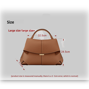<span class=keywords><strong>Sacs</strong></span> à main pour femmes haut de gamme en cuir véritable, sac bandoulière Polen, sac à main décontracté en cuir de vachette pour femmes - Product Image 3