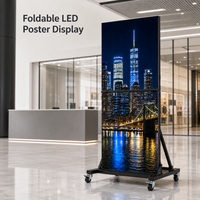 Affichage numérique LED pliable P2.5 4K HDR10, totem publicitaire avec CMS intégré, vente chaude