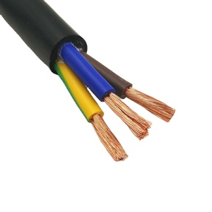 Câbles électriques OFC à 3 conducteurs en cuivre, isolation/gaine en PVC, basse tension 300V, 0,5-4mm, noirs, emballage de 100 mètres - Product Image 1