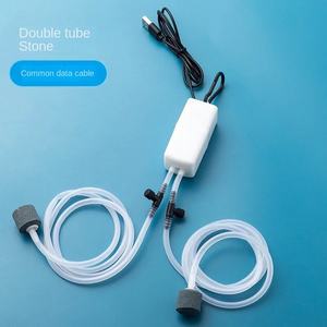 משאבת מים מיני אקווריום נייד משאבת אוויר דו-חור עבור טנק דגים ביתיים, טנק דגים - Product Image 5