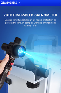 Máy làm sạch laser xung cầm tay JPT 100w 200w 500w, loại bỏ gỉ sét, khuôn kim loại, gỗ, oxit, sơn - Product Image 5