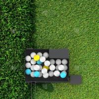 Machine à balles de golf en métal robuste, à commande au pied, capacité de 50 balles, distributeur automatique de balles de golf, simulateur de driving range