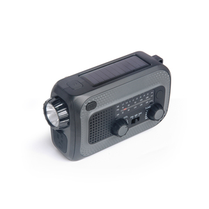 Ngoài trời cắm trại khẩn cấp 4000 mAh ngân hàng điện năng lượng mặt trời Hand Crank <span class=keywords><strong>Radio</strong></span> noaa/AM/FM với ánh sáng đèn flash, SOS báo động để sử dụng nhà - Product Image 5